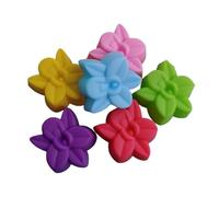 Lot de 6 moules de cuisson en silicone réutilisables en forme de fleur, faciles à nettoyer, anti-adhésifs, moules à dessert pour la pâtisserie, faciles à nettoyer