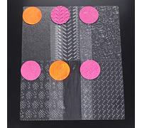 Lot de 6 moules de décoration de gâteaux en forme de pneu - 6 tapis de texture de pneu - 6 tampons de texture transparents