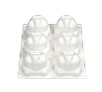 Lot de 6 moules en silicone antiadhésifs en forme de petit hamster