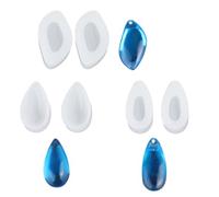 Lot de 6 moules en silicone en forme de larme pour boucles d'oreilles, pendentifs, bijoux faits à la main, en résine époxy