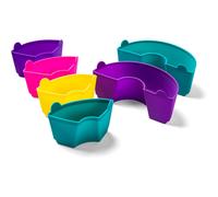 Lot de 6 Moules en Silicone Omnia Maxi - Formes Entières, Demies et Quarts - Pour Four de Camping Omnia - Résistant 260C