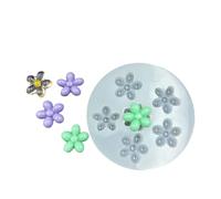 Lot de 6 moules en silicone pour loisirs créatifs, rose, pomme de pin, marguerites, décorations florales, savons, chocolats, matériaux flexibles pour la fabrication de bijoux en résine