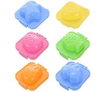 Lot de 6 moules pour œufs cuits, boules de riz à sushi, accessoires de bento, outils de bricolage, adaptés pour les cuisines à la maison, les écoles, les jardins d'enfants.