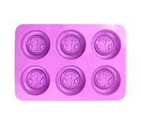 Lot de 6 moules ronds en silicone en forme d'abeille pour fabrication de savons, chocolats, bonbons, gâteaux, outils de décoration