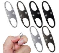 Lot de 6 mousquetons antivol pour fermetures à glissière, petits fermoirs à fermeture éclair, mousquetons à double ouverture, mini mousquetons en S, pour le camping, les voyages et les activités en