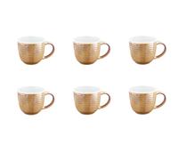 Lot de 6 mugs en grès beige 30cl Björn