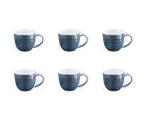 Lot de 6 mugs en grès bleu 30cl Björn