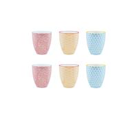 Lot de 6 mugs en porcelaine bleu 30cl Björn