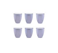 Lot de 6 mugs en porcelaine bleu 30cl Björn