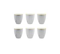 Lot de 6 mugs en porcelaine gris 30cl Björn