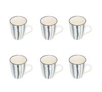 Lot de 6 Mugs en Porcelaine "Umami Rayure" 31 leu