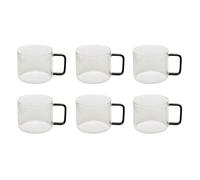 Lot de 6 Mugs en Verre ""Mia"" 50cl Transparent