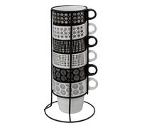 Secret de Gourmet Ensemble porte-mugs Ethnik 26 c avec 6 mugs