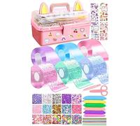 Lot de 6 nano-rubans à bulles pour enfants avec boîte, kit de fabrication de ruban adhésif spongieux, guide étape par étape pour débutant