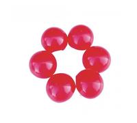 Party Pro Nez de clown – Lot de 6 en plastique avec élastique – Rouge – Dès 4 ans