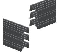 Lot de 6 Nez de marche profils d’angle PVC autoadhésifs 41x25mm antidérapants protection d'escalier bande de bordure 90cm Noir