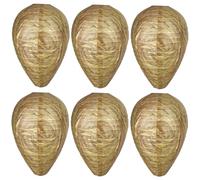 Lot de 6 nid de guêpes factice - Répulsif anti-guêpes - Nid de frelons - Imperméable - Piège à guêpes - Nid artificiel à suspendre - Pour la maison et le jardin - Extérieur