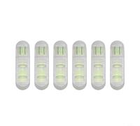 Lot de 6 niveaux à bulle haute précision avec verre acrylique pour mesurer l'inclinaison et l'horizon, vert et jaune, 29 mm x 9 mm x 7 mm