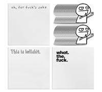 Lot de 6 notes autocollantes, 100 autocollants imprimés avec des personnages de dessin animé, notes autocollantes grossières, blocs-notes amusants, fournitures de bureau personnalisées, cadeaux