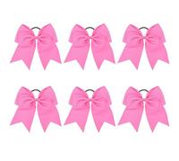 Lot de 6 nœuds à cheveux de 20, 3 cm sans dommage, élégant avec support pour queue cheval, bande élastique pour un usage quotidien, voyage, photo, mariage, style 2