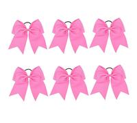 Lot de 6 nœuds à cheveux de 20, 3 cm sans dommage, élégant avec support pour queue cheval, bande élastique pour un usage quotidien, voyage, photo, mariage, style 2