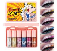 Lot de 6 ombres à paupières liquides, waterproof, maquillage des yeux, vision pigmentaire, ensemble de fards à paupières scintillants, collection de cosmétiques pour séance photo