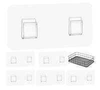 Lot de 6 Organiseurs de Douche pour Salle de Bain Support Autocollant pour Shampooing et Épices Étagères de Rangement À L'intérieur Crochets de Rechange pour Coins Bandes Murales Crochets À