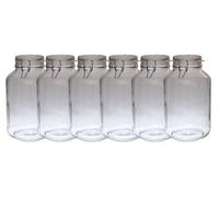 Lot de 6 - Original Bormioli Fido 5,0 l Top Bocal de conservation en verre