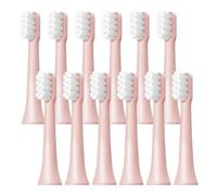 Lot de 6 ou 12 têtes de brosse de rechange, compatibles avec les brosses à dents électriques MIJIA T100 et Mes603, aspirateur intégré, poils souples DuPont, embouts adaptés.(T100-PK-12PCS)