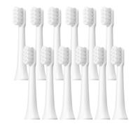 Lot de 6 ou 12 têtes de brosse de rechange, compatibles avec les brosses à dents électriques MIJIA T100 et Mes603, aspirateur intégré, poils souples DuPont, embouts adaptés.(T100-WH-12PCS)