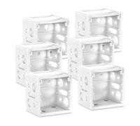 Lot de 6 ou 24 supports de montage pour store carré blanc - Pinces d'installation pour rideaux - Supports de rail blancs