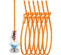 Lot de 6 outils de débouchage de canalisation, crochet de dragage pliable, crochet de nettoyage d'égout, outil portable de débouchage d'évier, dragueur de tuyau, pour salle de bain et cuisine