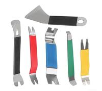 Lot de 6 outils de levier en acier inoxydable pour garniture intérieure de voiture, panneau audio, démontage et réparation (sac en plastique multicolore)