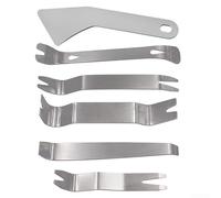 Lot de 6 outils de levier en acier inoxydable pour garniture intérieure de voiture, panneau audio, démontage et réparation (sac en plastique naturel)