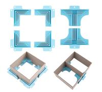 Lot de 6 outils de maintien d'angle de cartonnage (3 mm, 2 mm, 1,5 mm, 1 mm) de large, pour couvertures de livres, boîtes en panneaux d'aggloméré, dioramas