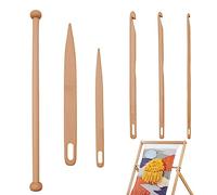 Lot de 6 outils de métier à tisser - Peigne à tisser - Aiguilles à tricoter à gros chas - Pour adultes et