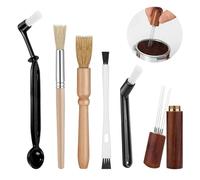 Lot de 6 outils de nettoyage pour machines à café, brosse de nettoyage manuelle, kit de nettoyage barista, convient pour le nettoyage des machines à café à la maison et au café.