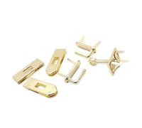 Lot de 6 outils de porte-monnaie résistants à l'usure avec un design élégant pour sacs faits à la main et accessoires de mode, fermoirs de sac en métal, Or clair, Taille unique