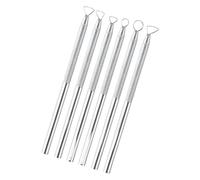 Lot de 6 outils de poterie en métal avec différents styles de boucle, poignées texturées pour le travail de détail de l'argile, la pratique des apprenants, les ateliers créatifs, la sculpture de
