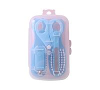 Lot de 6 outils de toilettage arrondis et sûrs pour nouveau-né - Étui de rangement compact - Pour la maison, les voyages