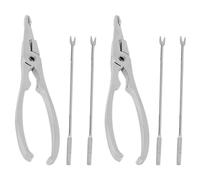 Lot de 6 outils pour crabe en acier inoxydable, pinces et fourchettes ergonomiques pour crustacés et noix, parfait pour les familles et les amis