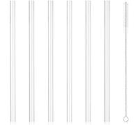 Lot de 6 pailles de rechange et 1 brosse de nettoyage, 21,3 cm de long, pailles de rechange réutilisables pour bouteille Yeti Rambler