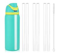 Lot de 6 pailles de rechange pour bouteille d'eau Owala de 710 ml, 946 ml, pailles réutilisables en plastique avec brosse de nettoyage pour gobelet Owala de 710 ml, 946 ml, accessoires pour bouteille