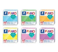GRAINE CREATIVE Lot de 6 pains 57 gr FIMO EFFET NEON - coloris assortis - cuisson à 110 °C