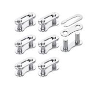 Lot de 6 paires d'antivol pour chaîne de vélo à compartiment unique - Compatible avec Shimano et autres chaînes à vitesse unique, maillons de chaîne de vélo en aide au montage traité thermiquement