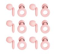 Lot de 6 paires de bouchons d'oreille réutilisables en silicone souple Réduction du bruit pour concert, sommeil, concentration, voyage, taille réglable 28 dB (SNR) Réduction du bruit Rose