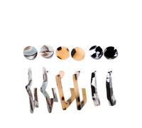 Lot de 6 paires de boucles d'oreilles pendantes tendance en acrylique pour femmes et filles, taille unique, Alliage acrylique, Pas de gemme