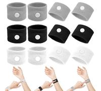 Lot de 6 paires de bracelets d'acupuncture pour adultes et enfants (noir, blanc, gris)