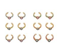 Lot de 6 paires de bracelets en forme de dieu pour Ganesh/Laddu Gopal/Devi Maa/Radha Krishna Haar Sringar Deity Jewellary All God Statue indienne traditionnelle Janmashtmi (taille : 1,3 cm) Couleur