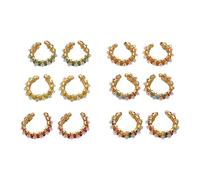 Lot de 6 paires de bracelets en forme de dieu pour Ganesh/Laddu Gopal/Devi Maa/Radha Krishna Haar Sringar Deity Jewellary All God Statue indienne traditionnelle Janmashtmi (taille 1,3 cm) (multicolore